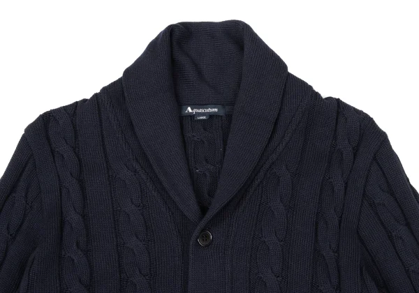 Aquascutum Cashmere Blended Cotton Silk Knit Cardigan K-170067_002