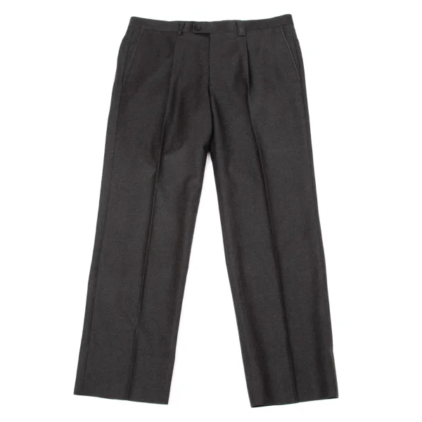 LANVIN collection Wool Tuck Pants Charcoal brown 88 K-170069_001