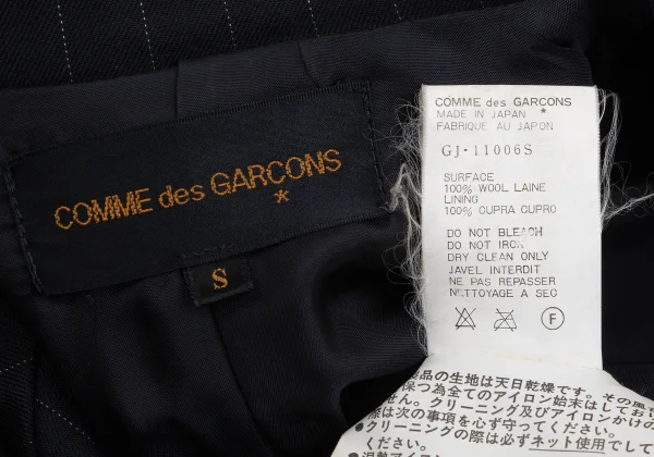 COMME des GARCONS Wool Pinstripe Dart Line Jacket K-170075_018
