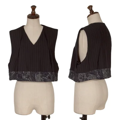 COMME des GARCONS Hem Switching Pinstripe Dart Line Vest