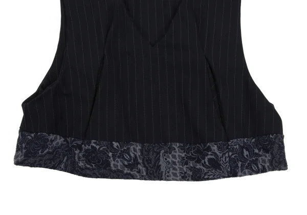 COMME des GARCONS Hem Switching Pinstripe Dart Line Vest K-170076_005
