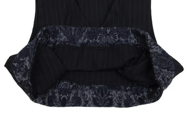 COMME des GARCONS Hem Switching Pinstripe Dart Line Vest K-170076_008