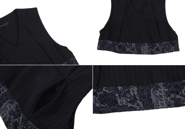 COMME des GARCONS Wool Pinstripe Jacket & Vest & Pants K-170078_012