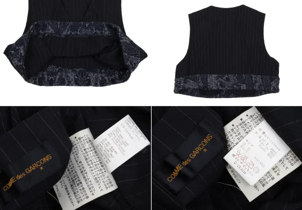 COMME des GARCONS Wool Pinstripe Jacket & Vest & Pants K-170078_013