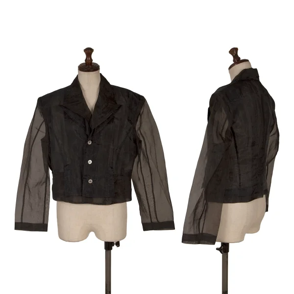 COMME des GARCONS Poly See-through Layered Jacket Black S K-170079_001