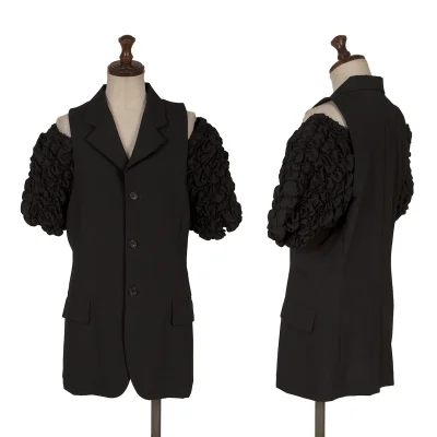 COMME des GARCONS Wool Shirring Sleeve Jacket