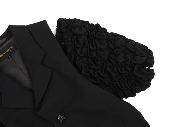 COMME des GARCONS Wool Shirring Sleeve Jacket K-170081_005