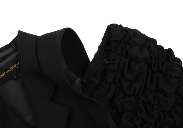 COMME des GARCONS Wool Shirring Sleeve Jacket K-170081_006