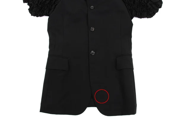 COMME des GARCONS Wool Shirring Sleeve Jacket K-170081_007
