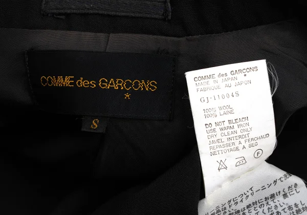 COMME des GARCONS Wool Shirring Sleeve Jacket K-170081_016