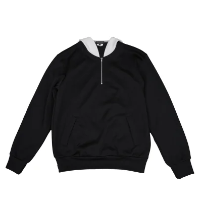 COMME des GARCONS HOMME PLUS Long Collar Poly Zip Neck Top