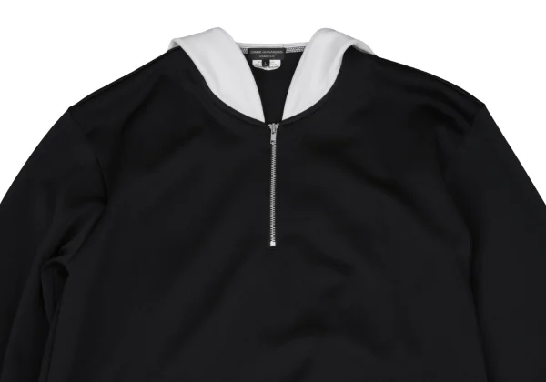 COMME des GARCONS HOMME PLUS Long Collar Poly Zip Neck Top K-170084_002