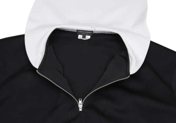 COMME des GARCONS HOMME PLUS Long Collar Poly Zip Neck Top K-170084_005
