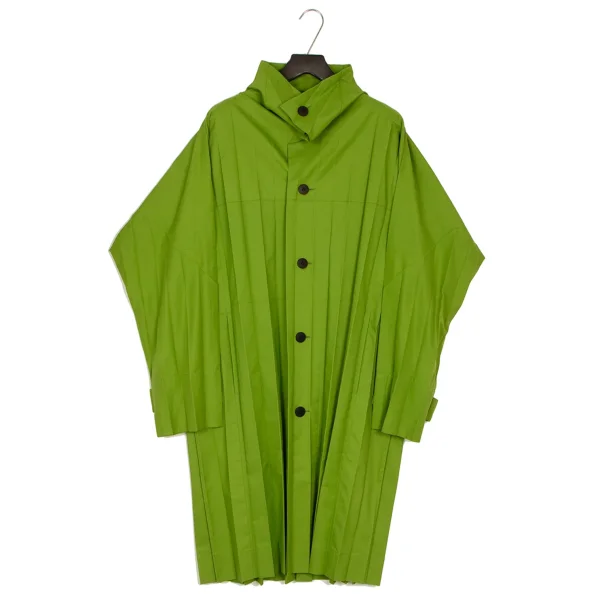 HOMME PLISSE ISSEY MIYAKE EDGE COAT Pleated Coat Light Green Free K-170085_001