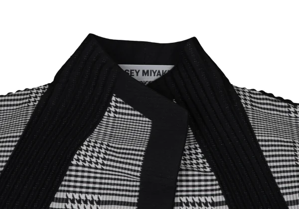 ISSEY MIYAKE Pleated Switching Checked Coat K-170086_004