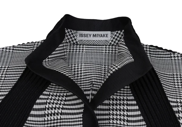 ISSEY MIYAKE Pleated Switching Checked Coat K-170086_005