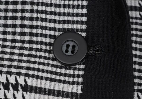 ISSEY MIYAKE Pleated Switching Checked Coat K-170086_006