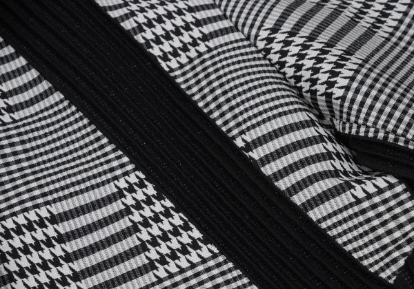 ISSEY MIYAKE Pleated Switching Checked Coat K-170086_007