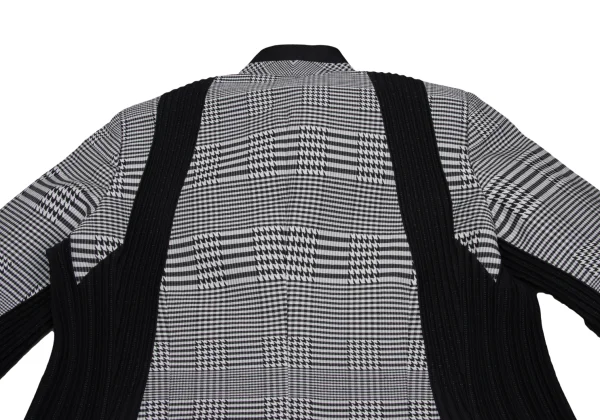 ISSEY MIYAKE Pleated Switching Checked Coat K-170086_015