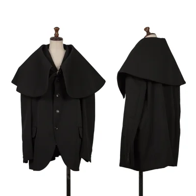 COMME des GARCONS Wool Belted Round Collar Jacket