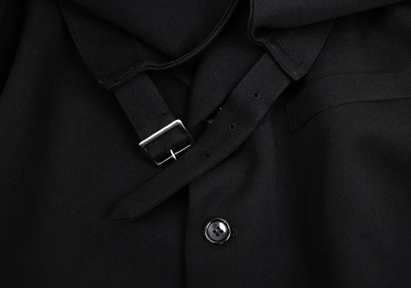 COMME des GARCONS Wool Belted Round Collar Jacket K-170087_004