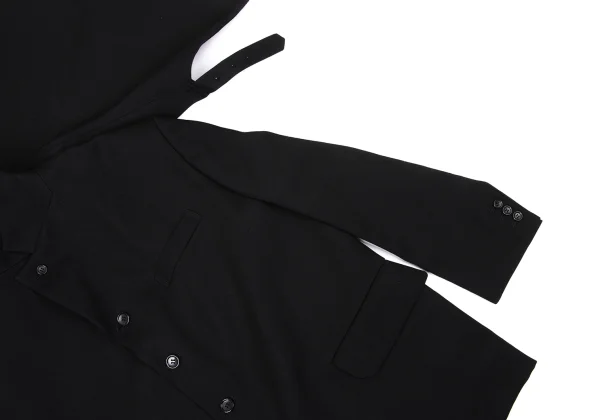 COMME des GARCONS Wool Belted Round Collar Jacket K-170087_011