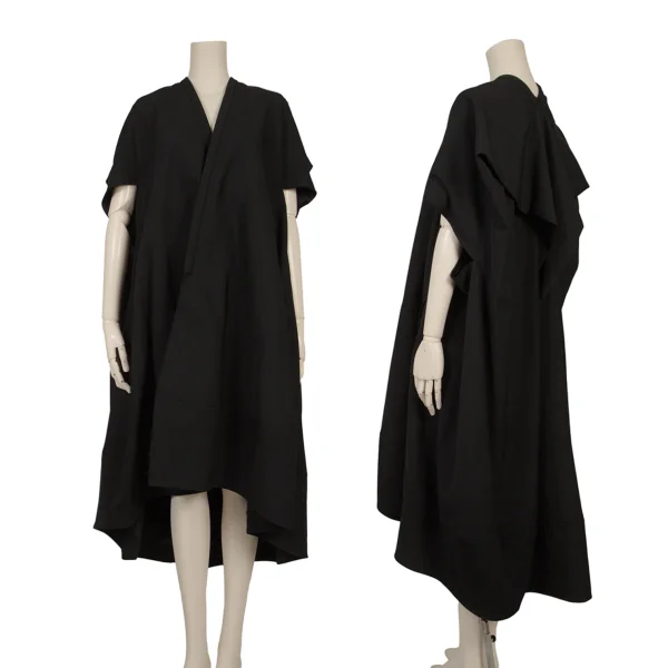 COMME des GARCONS Wool Cutting Sleeveless Coat Black S K-170089_001