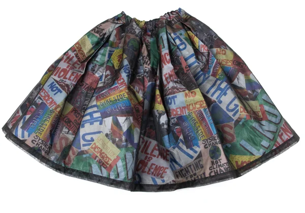 COMME des GARCONS Graphic Printed Layered Skirt K-170090_012