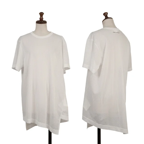 コムデギャルソンCOMME des GARCONS Poly Mesh Asymmetry T Shirt White M K-170091_001