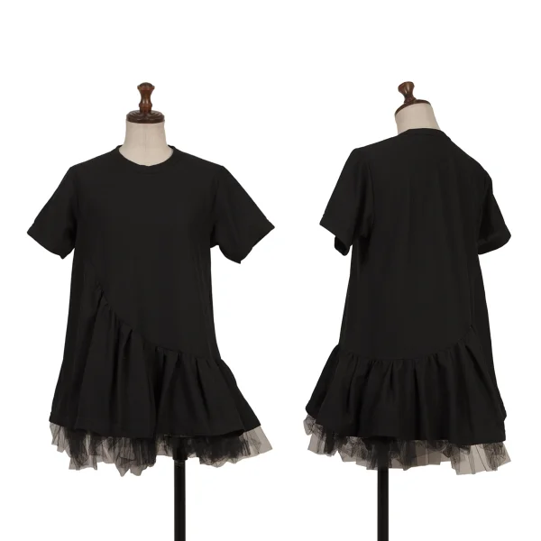 COMME des GARCONS Hem Tulle Switching T-shirt Black S K-170093_001
