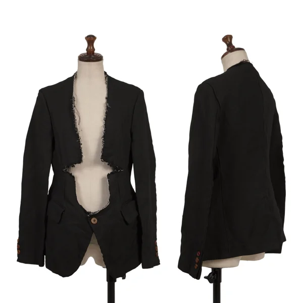 COMME des GARCONS Polyester Cut Off Design Jacket Black S K-170103_001
