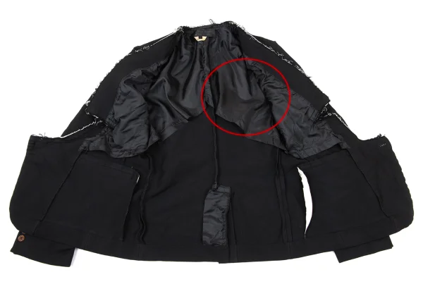 COMME des GARCONS Polyester Cut Off Design Jacket K-170103_014