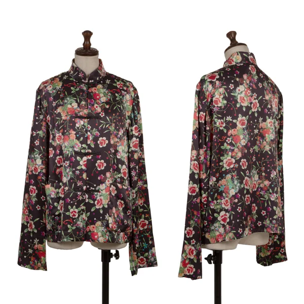COMME des GARCONS Silk Floral Print Chinese Jacket Multi-Color M K-170107_001