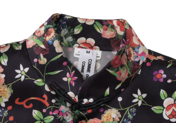COMME des GARCONS Silk Floral Print Chinese Jacket K-170107_004