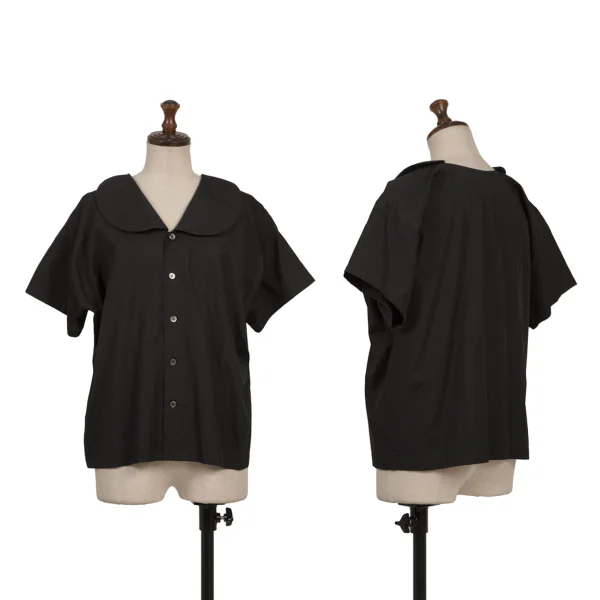 COMME des GARCONS Cotton Round Collar Blouse Black XS K-170111_001