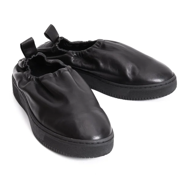 TAKESHI KOSAKA by Y's Pink Label Leather Slip-on Shoes Black 38(About US 7) K-170114_001