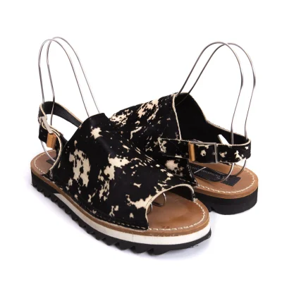 KAYO NAKAMURA by Y's Shark-sole Unborn Calf Sandals