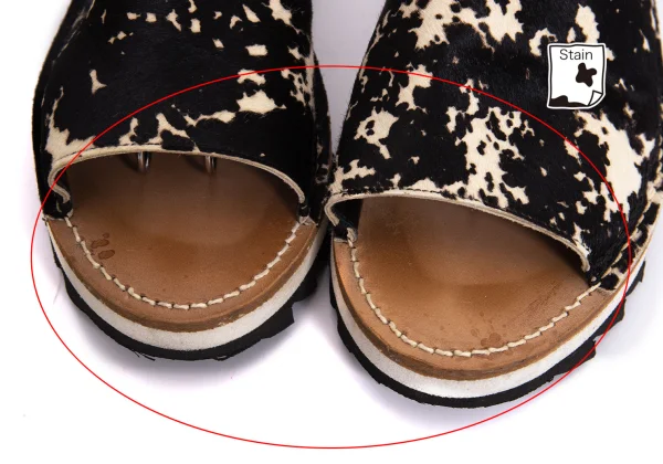 KAYO NAKAMURA by Y's Shark-sole Unborn Calf Sandals K-170115_003