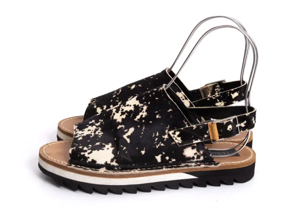KAYO NAKAMURA by Y's Shark-sole Unborn Calf Sandals K-170115_004