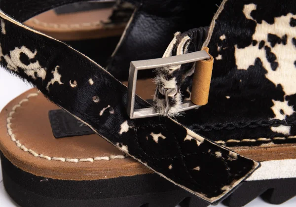 KAYO NAKAMURA by Y's Shark-sole Unborn Calf Sandals K-170115_007