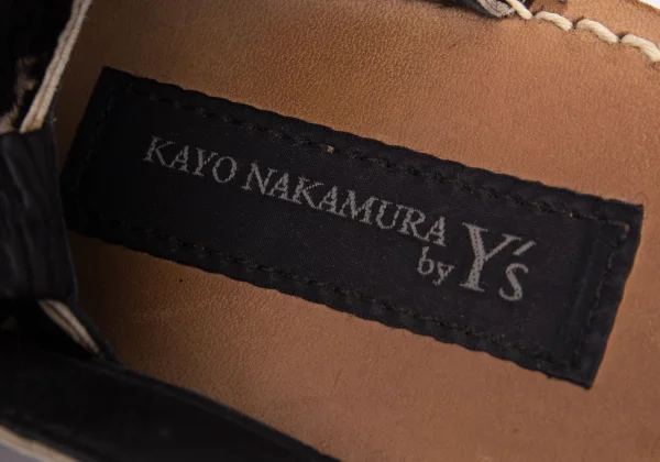 KAYO NAKAMURA by Y's Shark-sole Unborn Calf Sandals K-170115_013