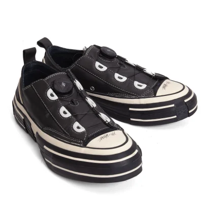 Y's × xVessel Dial Lace Up Leather Sneakers