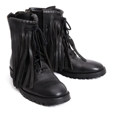 Yohji Yamamoto FEMME Fringe Leather Boots