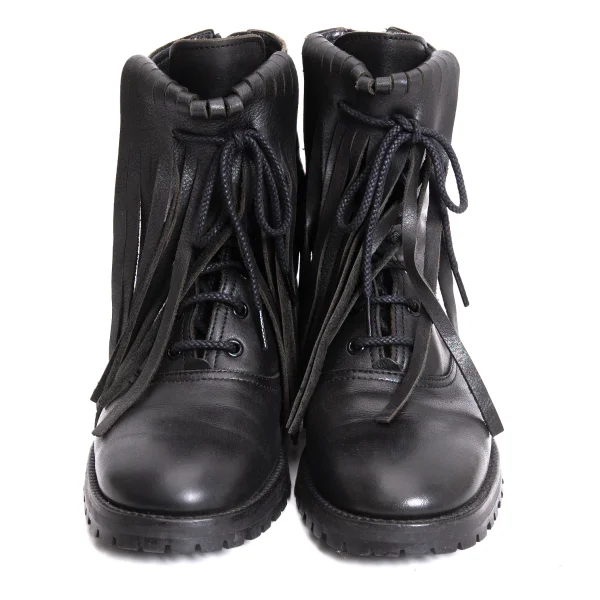 Yohji Yamamoto FEMME Fringe Leather Boots K-170121_002