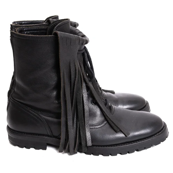 Yohji Yamamoto FEMME Fringe Leather Boots K-170121_005