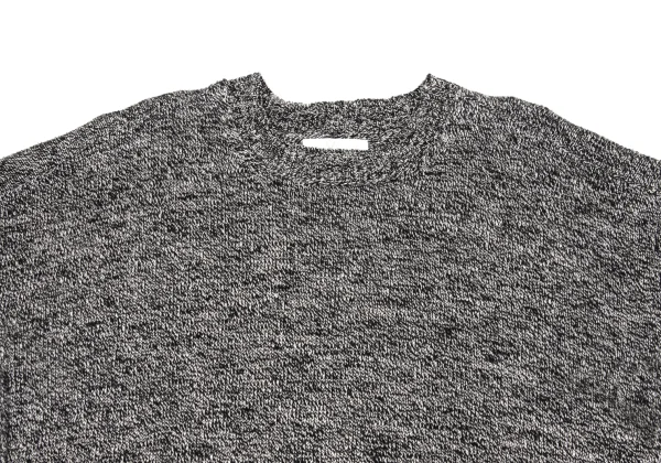 Y's Cotton Linen Switching Crew Neck Short-sleeve Knit Sweater K-170127_003