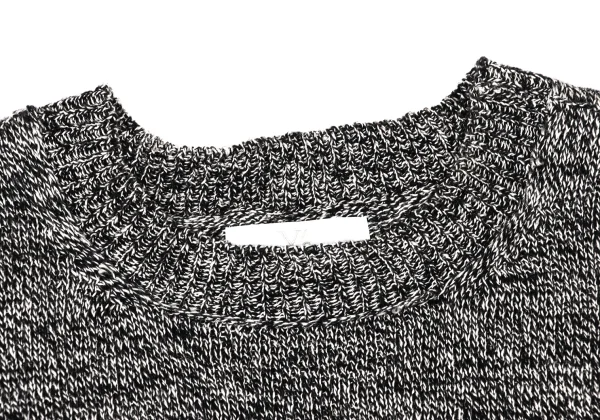 Y's Cotton Linen Switching Crew Neck Short-sleeve Knit Sweater K-170127_004