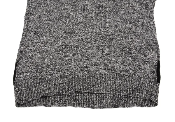 Y's Cotton Linen Switching Crew Neck Short-sleeve Knit Sweater K-170127_006