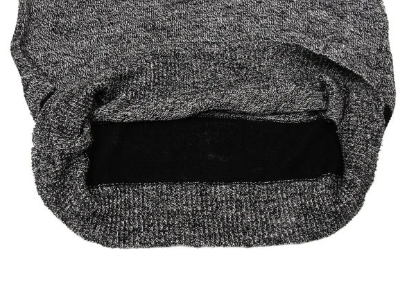 Y's Cotton Linen Switching Crew Neck Short-sleeve Knit Sweater K-170127_007