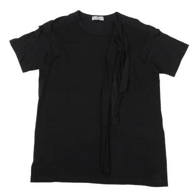 Yohji Yamamoto POUR HOMME Tape Embellished Design T-shirt